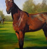 Maler um 1900 » Öl-Gemälde Realismus Pferde Landschaft Tiermalerei