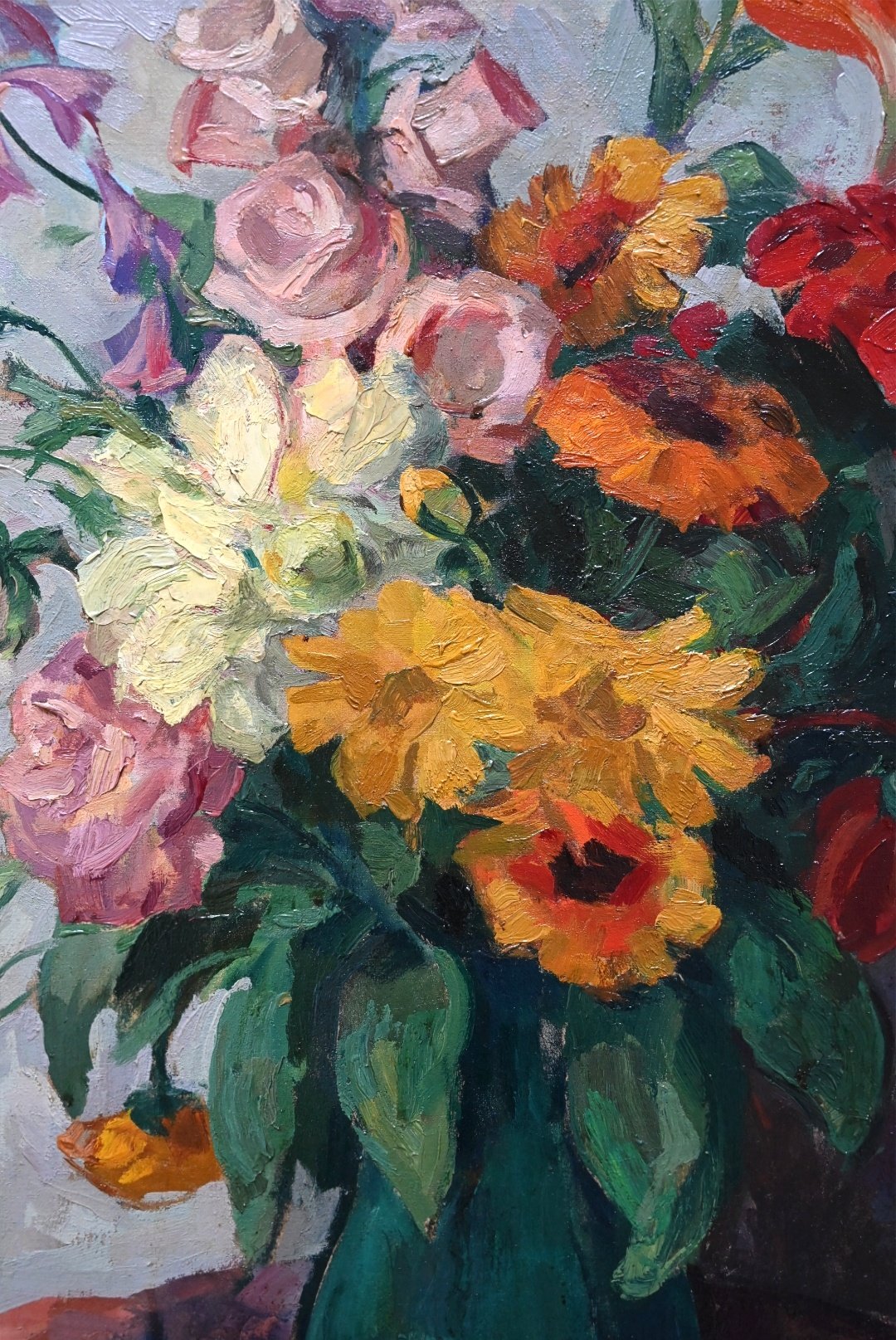 Josef Lindemann  (*1880) » Öl-Gemälde Blumen Stillleben Blumenstillleben Impressionismus