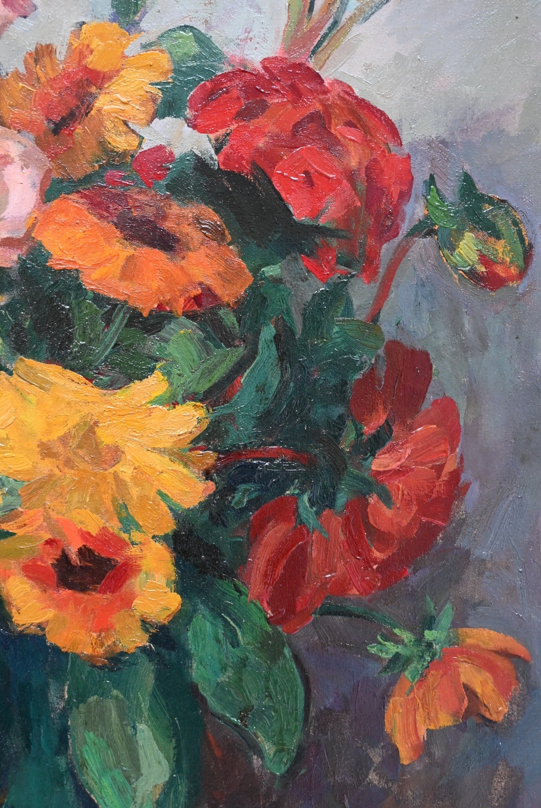 Josef Lindemann  (*1880) » Öl-Gemälde Blumen Stillleben Blumenstillleben Impressionismus