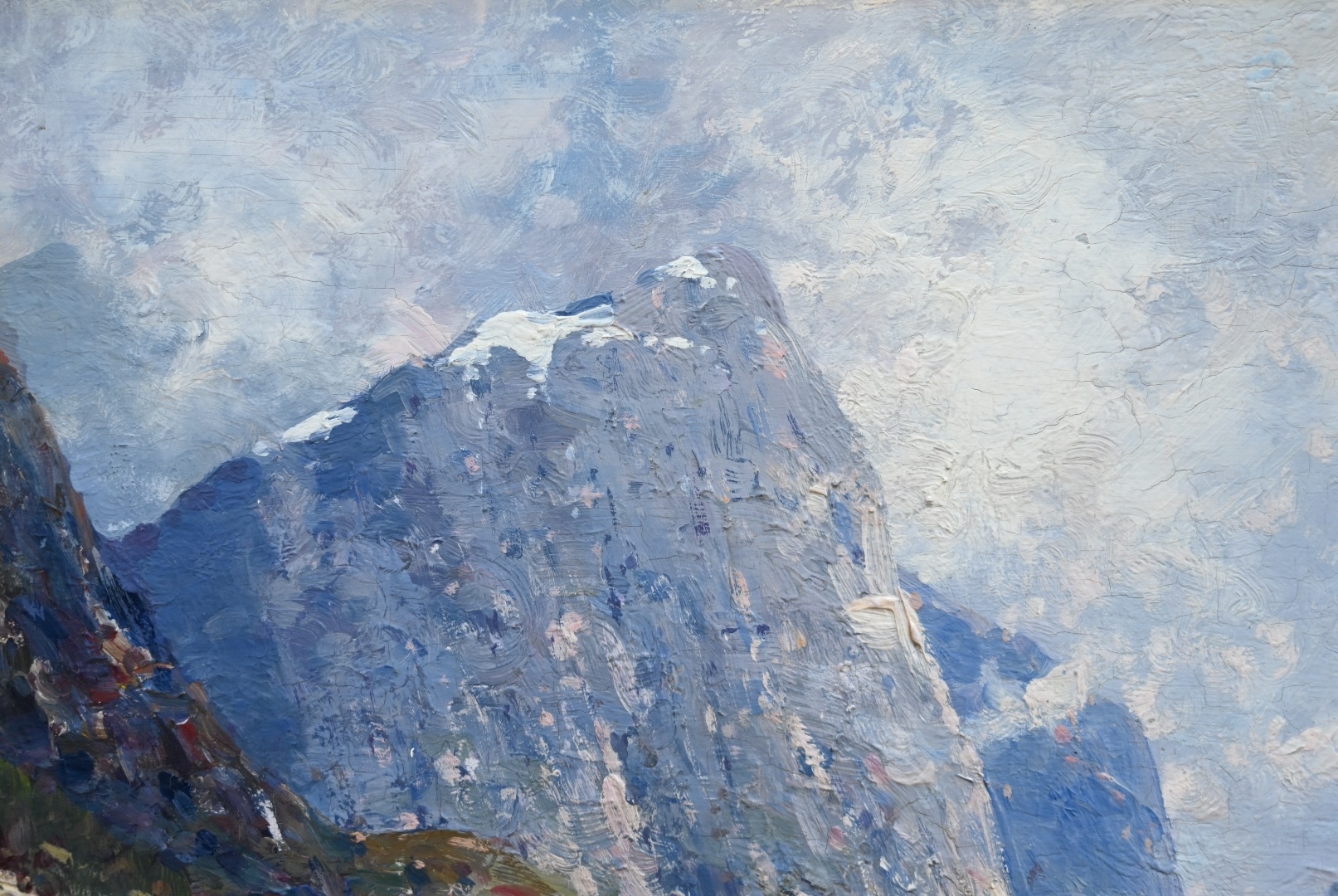 Johann Jungblut (1860 - 1912) » Öl-Gemälde Impressionismus Fjordlandschaft Fjord Landschaft Meer Norwegen Düsseldorfer Malerschule
