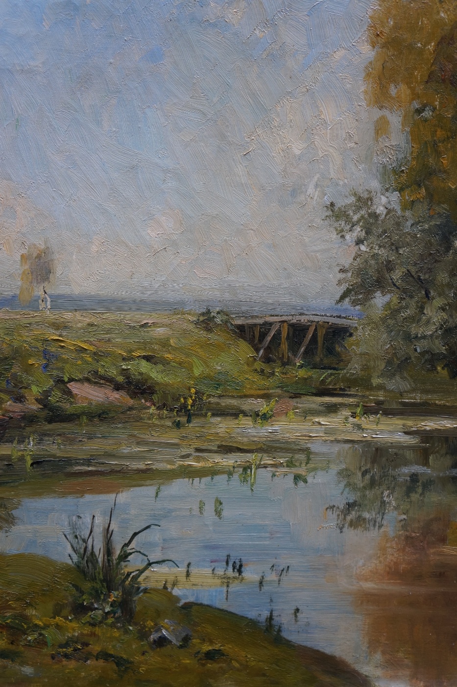Oscar Leu (1864 - 1942)  » Öl-Gemälde Impressionismus Landschaft Münchner Malerschule süddeutsche Malerei Landschaft süddeutsche Malerei