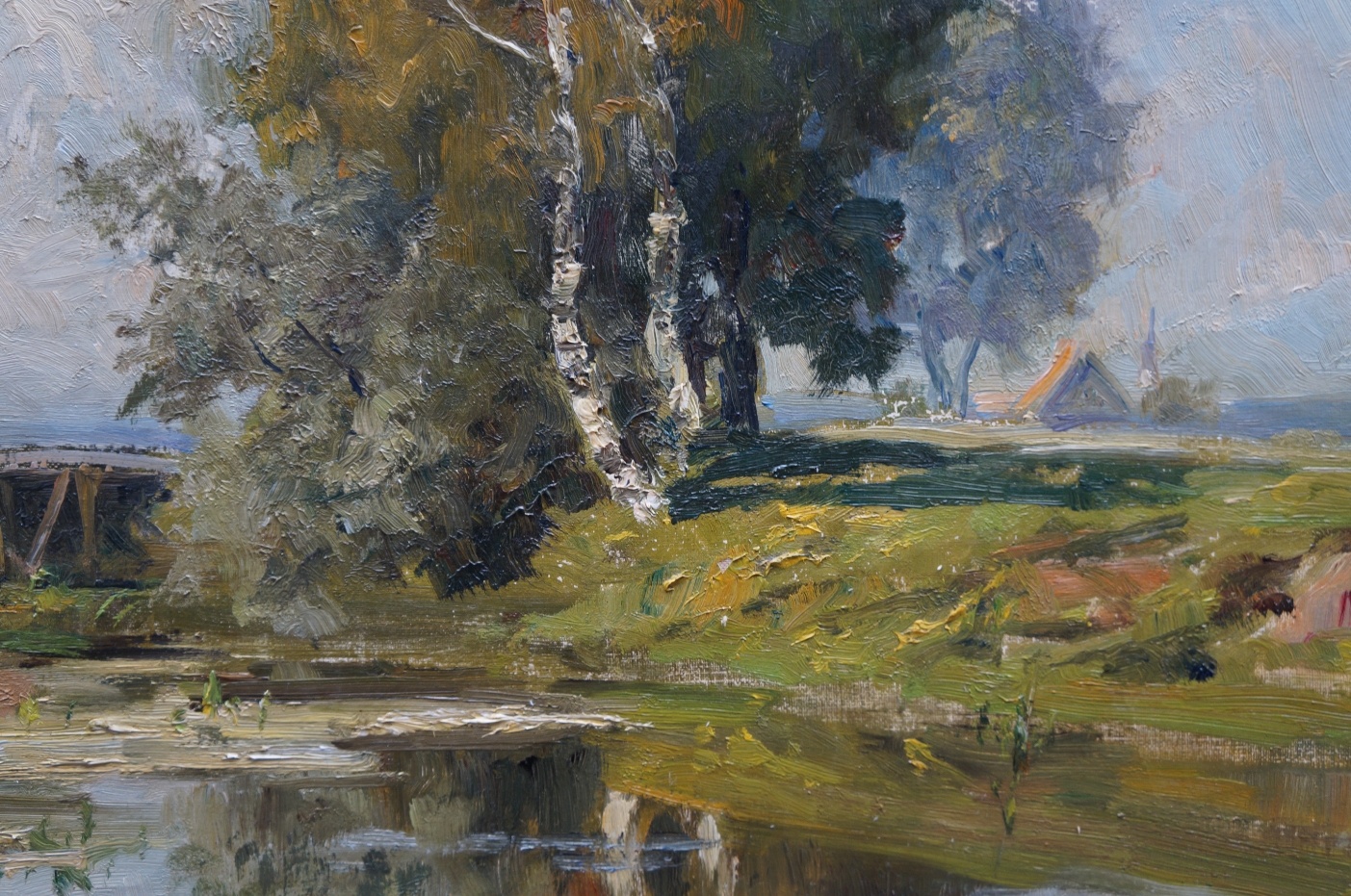 Oscar Leu (1864 - 1942)  » Öl-Gemälde Impressionismus Landschaft Münchner Malerschule süddeutsche Malerei Landschaft süddeutsche Malerei