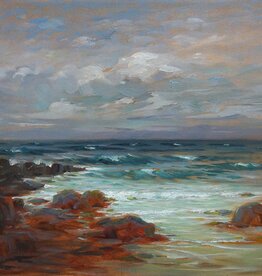 Nikolaus Davis (1883 - 1967) » Öl-Gemälde Meer Meerblick Brandung Küstenlandschaft Münchner Malerschule