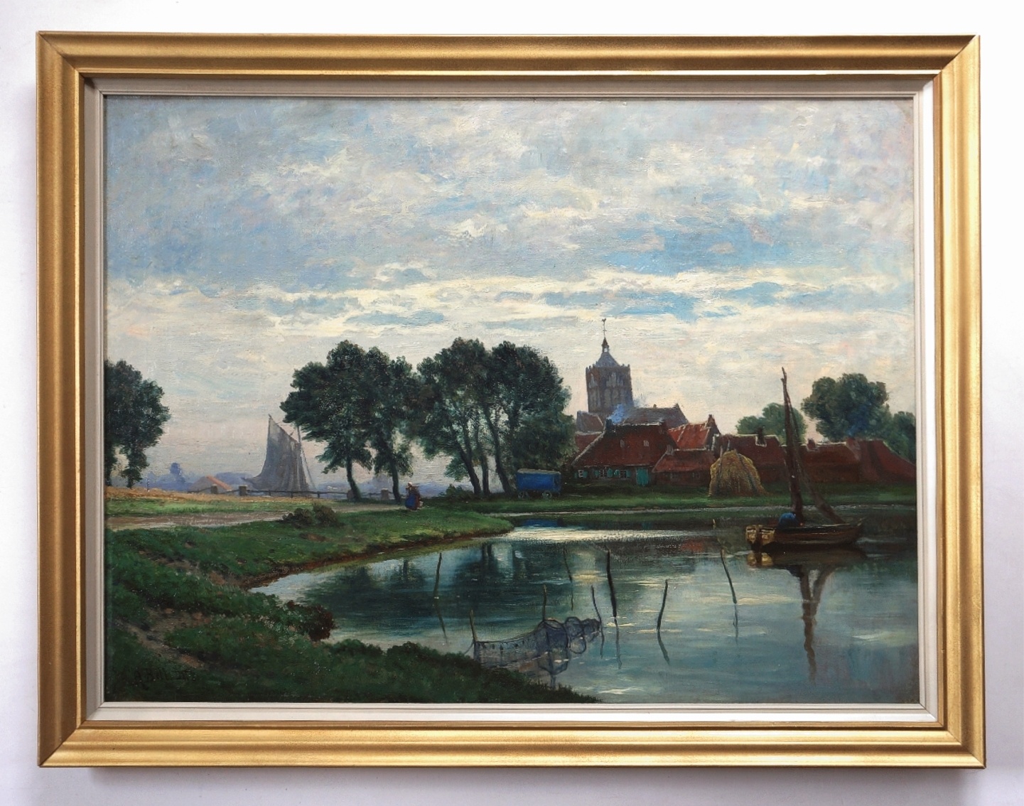 Arthur Bell (1876 - 1966) » Öl-Gemälde Impressionismus norddeutsche Landschaft Friesische Inseln Düsseldorfer Malerschule