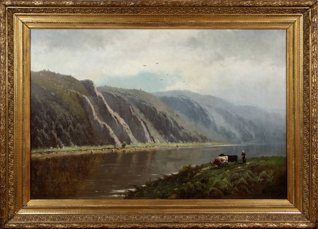 Henri J. F. Pieron (1856 -1912) » Öl-Gemälde  Spätromantik Realismus Landschaft