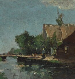 Fredericus Jacobus van Rossum du Chattel (1856 - 1917)  » Öl-Gemälde Impressionismus holländische Landschaft  Polderlandschaft Haager Schule niederländische Malerei
