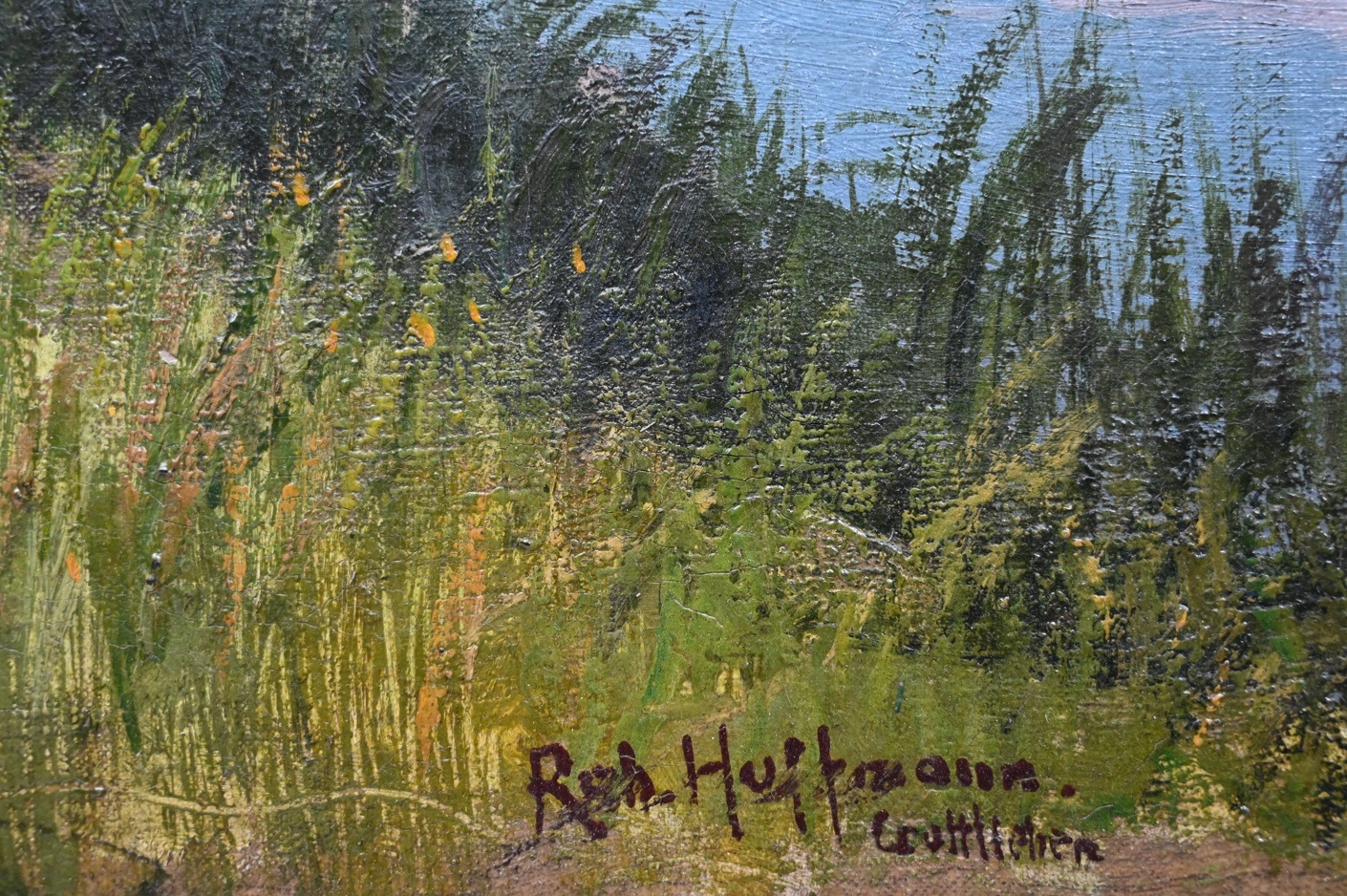 Robert Hoffmann (1868 - 1935) » Öl-Gemälde Impressionismus Bodensee Schweiz Landschaft