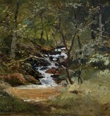Gustav von Bechtolsheim (1842 - 1924) » Öl-Gemälde Impressionismus Landschaft Waldlandschaft Wald Münchner Malerschule