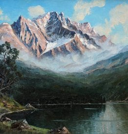 Franz Hienl-Merre (1869-1943) » Öl-Gemälde Impressionismus Alpen Landschaft Münchner Maler süddeutsche Malerei