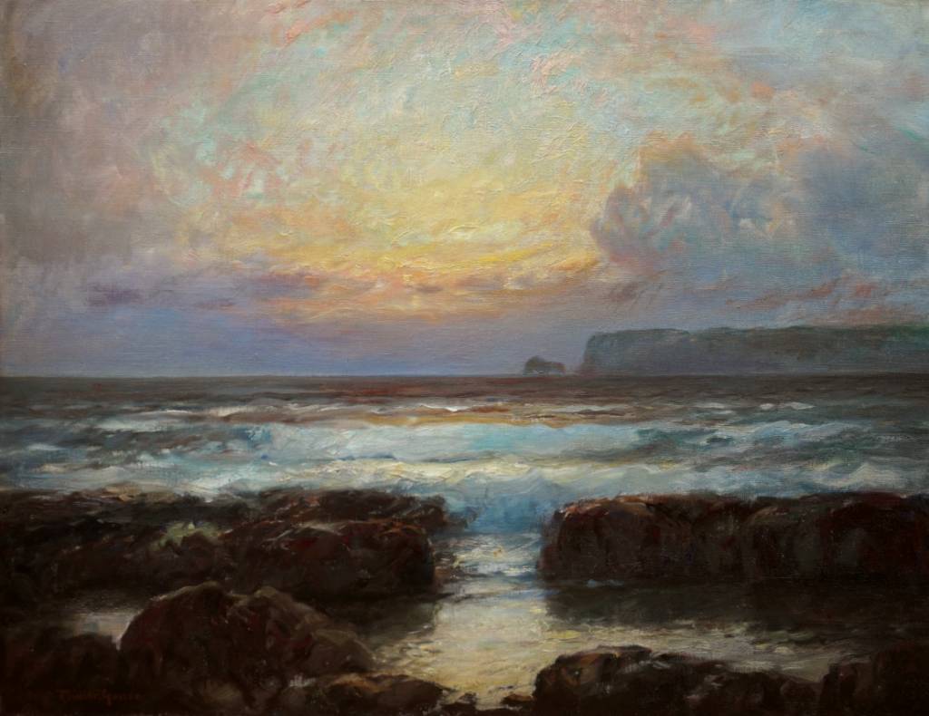 Franz Müller-Gossen (1871 - 1946) » Öl-Gemälde Impressionismus  Meer Küstenlandschaft Marinemalerei Düsseldorfer Malerschule