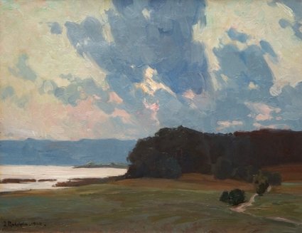 Johannes Rudolphi (1877 - 1950) » Öl-Gemälde Impressionismus Jugendstil Secession Waldsee Berliner Maler