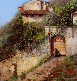 Robert Schultze (1828 - 1910) » Öl-Gemälde Italien italienische Landschaft Düsseldorfer Malerschule
