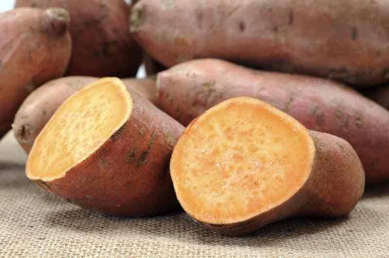 Zoete aardappelschotel met falafelballetjes (Vegetarisch)