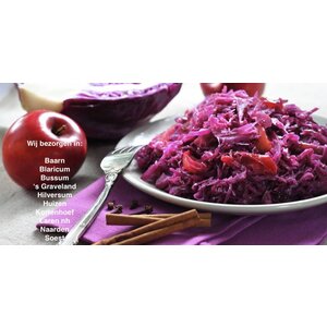 Slavink met rode kool en aardappel