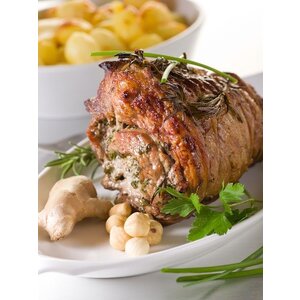 Rollade, boontjes en roseval