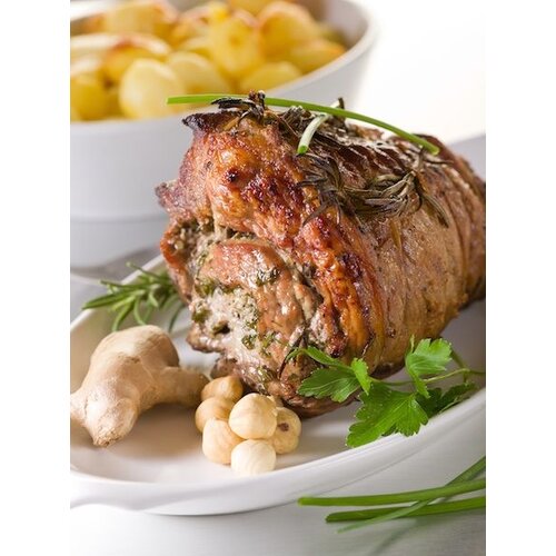 Rollade, boontjes en roseval