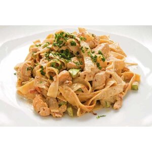 Spaghetti met kip, courgette & kerrie