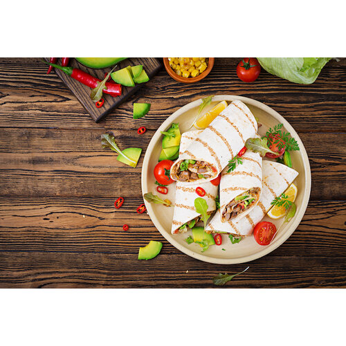 Wrap met groenten en salade kaas (V)