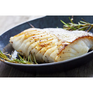 Kabeljauw met botersaus, puree & groente