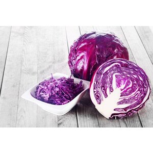 Rundervink, stamppot rodekool met appeltjes