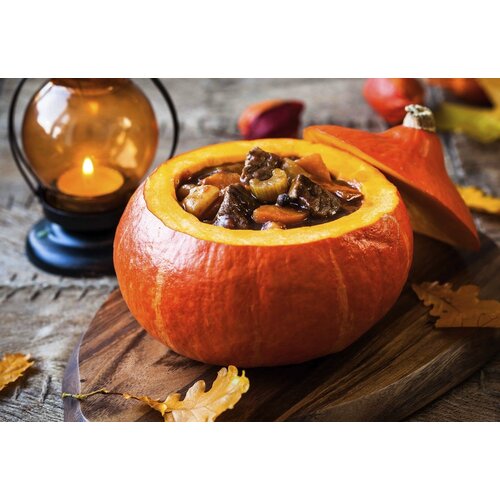 Runderstoof met pompoen & wedges