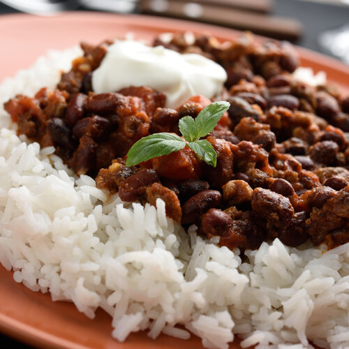 Chili con carne met witte rijst-natriumarm