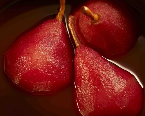 Sucadelapje in jus met stoofperen en gekookte aardappelen-natriumarm