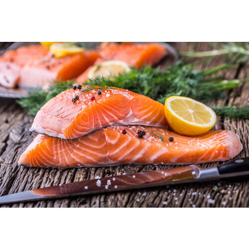 Zalm, krieltjes &  Franse groentemix