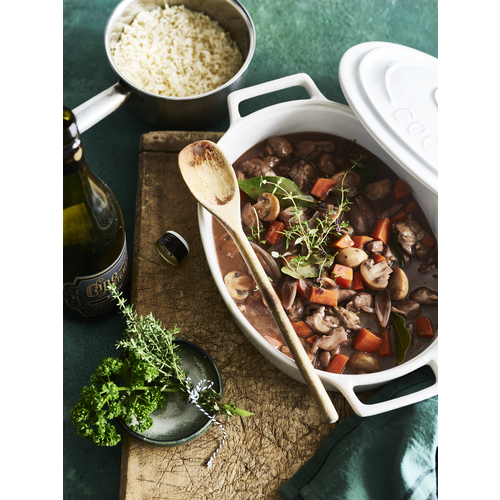Vega coq au vin met groentemix & puree