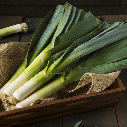 Vegetarische gehaktbal met jus, prei met groentensaus en aardappels