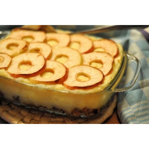 Jachtschotel rundvlees met appel & puree Jachtschotel rundvlees met appel & puree