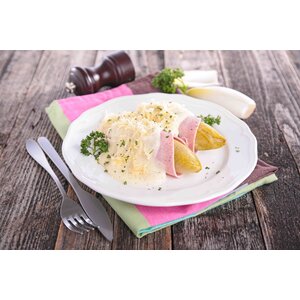 Hamlap , witlof ham & kaas en aardappels