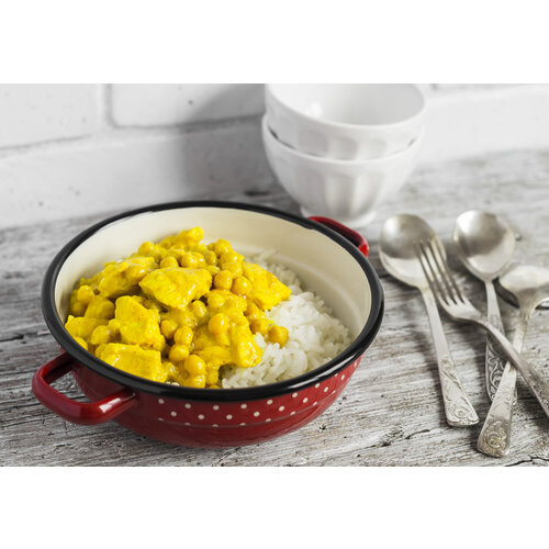 Groente risotto met vega kip kerrie (V) Groente risotto met vega kip kerrie (V)