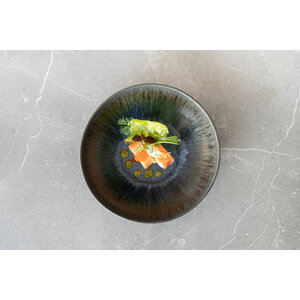 Amuse van gerookte zalm en roomkaas Amuse van gerookte zalm en roomkaas