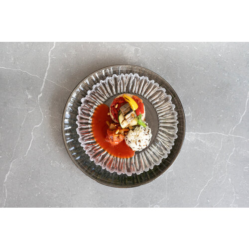 Vistimbaaltje, ratatouille & rijst Vistimbaaltje, ratatouille & rijst