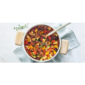 Pangasiusfilet, ratatouille & rijst