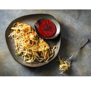 VEGA Omelet met Foe Yong Hai & bami Goreng