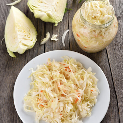 Kip kebabschijf met stamppot Hawai (zuurkool, ananas & appel)