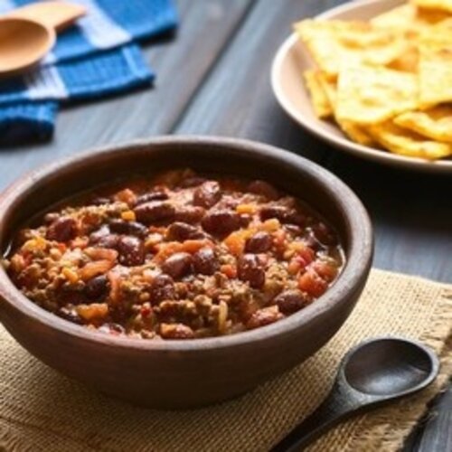 Chili con carne (rundvlees) & gele rijst