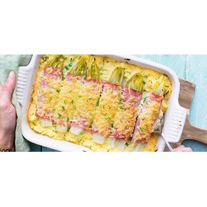 Witlofschotel met beenham