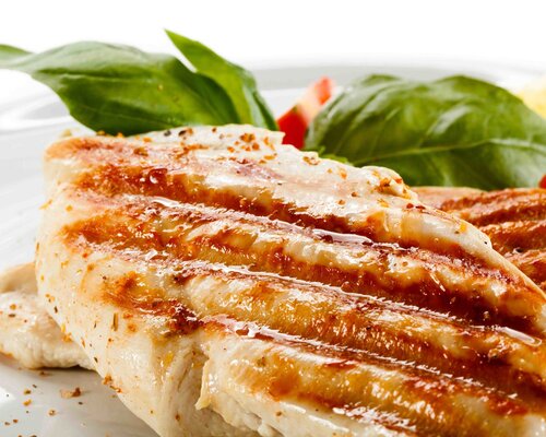 Kipfilet met jus, Parijse worteltjes en aardappelpuree