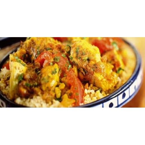 Kip tandoori, rijst & rauwkost