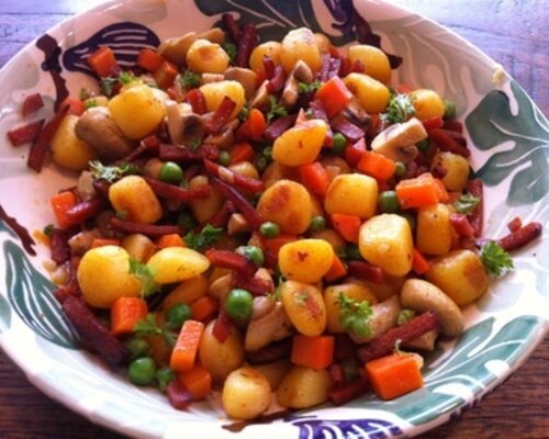 Vegetarische crispy nuggets met bonne femme