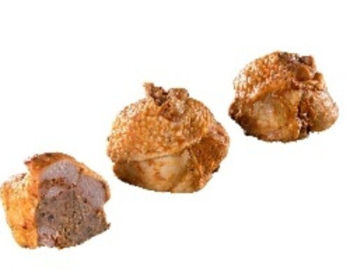 Gevulde kipdrumstick (abrikoos/sinaasappel), wintergroente & gebakken aardappel