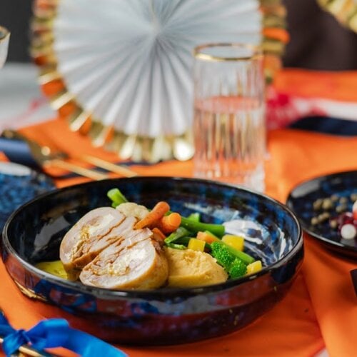 Kipdijfilet champignonsaus Franse groentemix -natriumarm