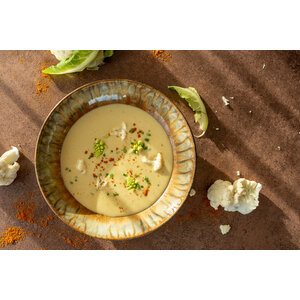 Bloemkoolsoep met Marokaanse kruiden