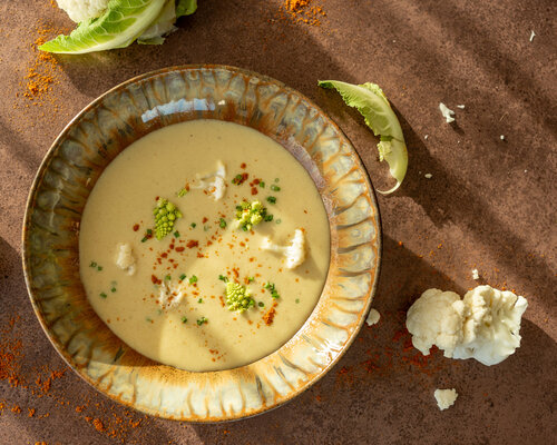 Bloemkoolsoep met Marokaanse kruiden