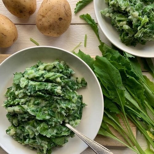 Kipdij lenterolletje met jus en een stamppot raapstelen
