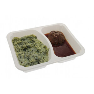 SMALL Rundergehaktbal met mosterd jus stamppot andijvie
