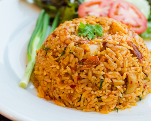 SMALL Paella met vis en kip